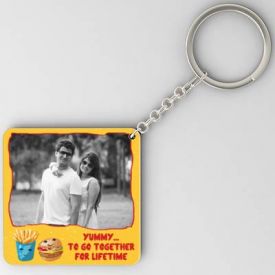 Together for lifetime Personalized Square Key-chain