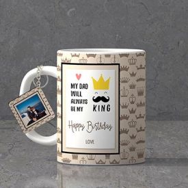 My Dad My King Personalized Keychain & Mug combo