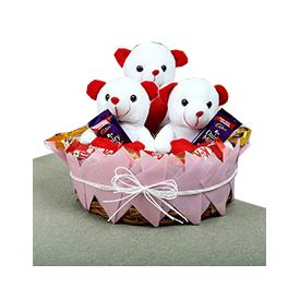 Teddy And Chocolate Basket