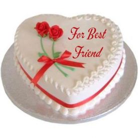 Heart shape cake for friend