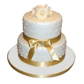 2 Tier cake For Golden Anniversary
