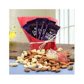 5 Cadbury Chocolate Almonds 100gms Cashews 100gms