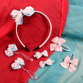 Pink N Blue Hair Accessory Set