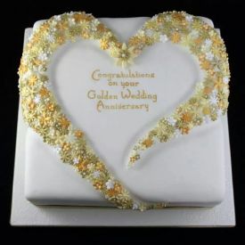 golden anniversary cake