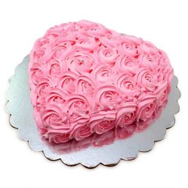 heart shape anniversary cake