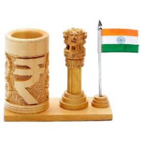 Indian Emblems Pen Stand