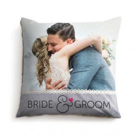 Bride & groom cushion