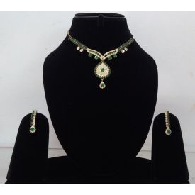 Pendant Set Green & gold