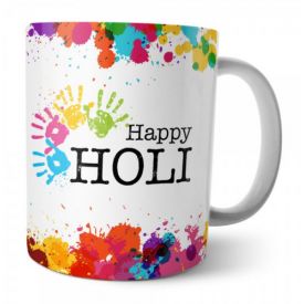 Happy Holi Special White Mug