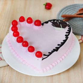 Heart Shape Strawberry Cake