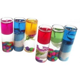 Glass pencil candles