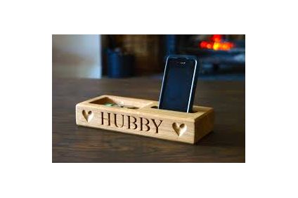 personalized wooden mobile stand