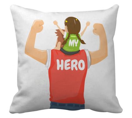 Gifts For Father From Daughter printed Cushion(12 Inch X 12 Inch,Multicolor) with Inner Filler