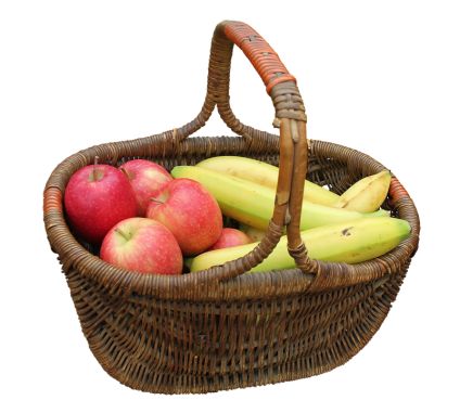 Apple N Banana with Basket