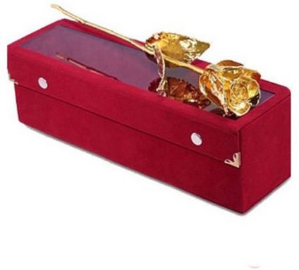 Golden Rose with velvet box