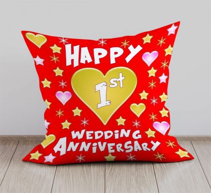 Happy 1st Anniversary Cushion