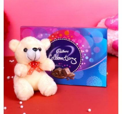 Celebration Chocolate Pack and Teddy Bear