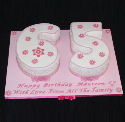 Pink Floral Fondant Cake