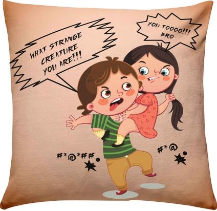 Brother Sister Fighting Cushion