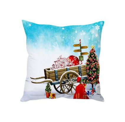 Christmas Gift Wagon Cushion Cover