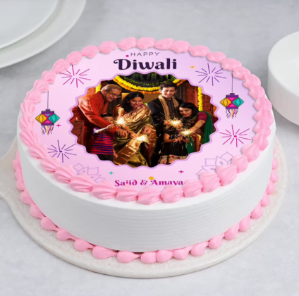 Vivid Diwali Cake