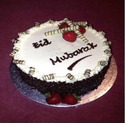 Eid Mubarak black forest cake