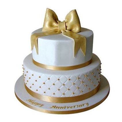 2 Tier Fondant Chocolate Cake