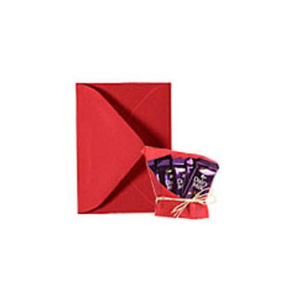 5 dairy milk chocolates with greeting card as per occasion