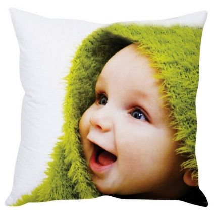 Happy Baby White Silk Cushion