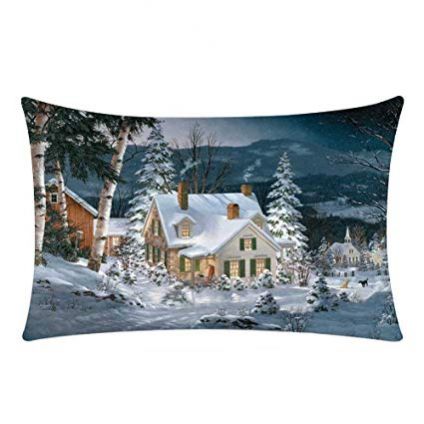 Christmas Landscape Cushion.