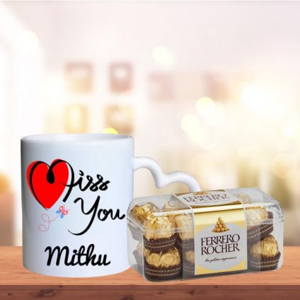 Miss You Mug with Ferrero Rocher