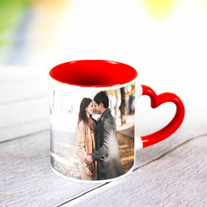 Heart Handle Personalized Mug