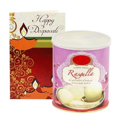 Rasgulla With Greeting Card