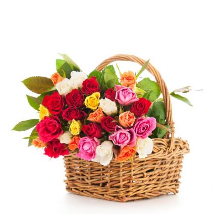 Basket of mix Roses