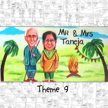 Caricature Nameplate Theme 9