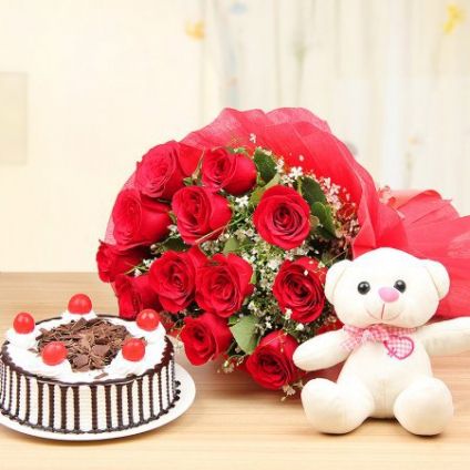 Truffle with Roses and soft toy