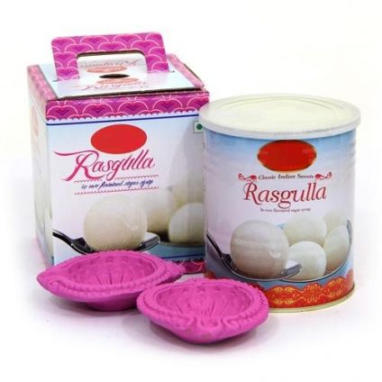 Rasgulla with Diya