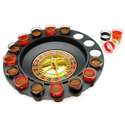 Drinking Roulette Game & Shot Glasses