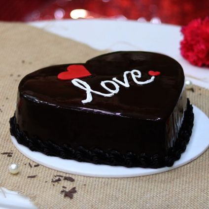 Chocolate Cake Heart Shaped
