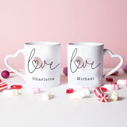 Personalized Heart Handle Mug