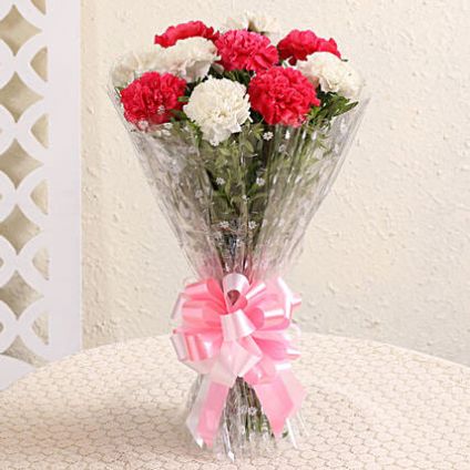 18 mix carnation flowers Arrangments