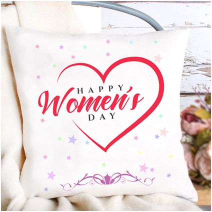 Happy women's day personalized cushion