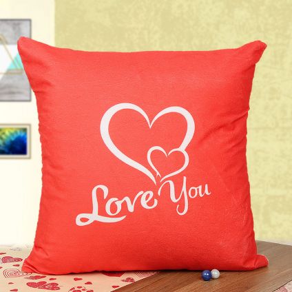 Double heart cushion