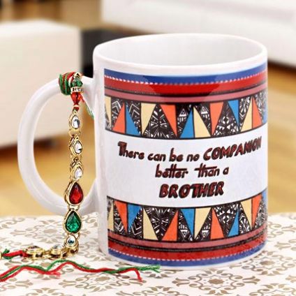 Rakhi with printed mug