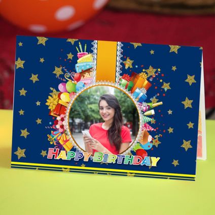 Happy Birthday Personalized Photo Greeting card
