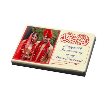 Photo on Chocolate bar - Gift for Anniversary