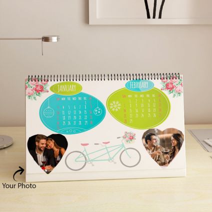 Romantic Personalized Desktop Calendar