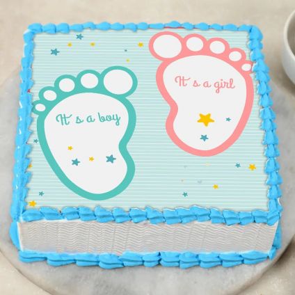 Girl baby bootie cake