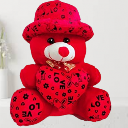 Red Teddy Bear with Heart