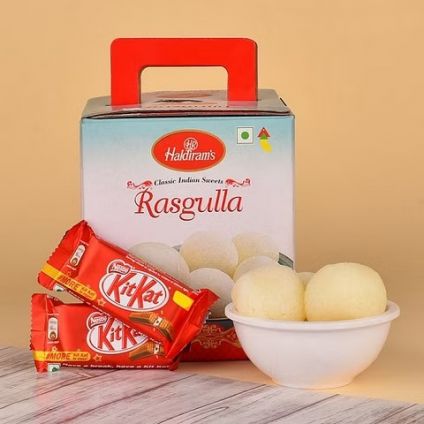 Rasgulla With Kitkat